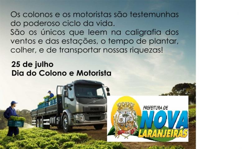Feliz dia para Colonos e Motoristas. Obrigado pelo crescimento e  desenvolvimento proporcionado. – Prefeitura Municipal de Ibirubá